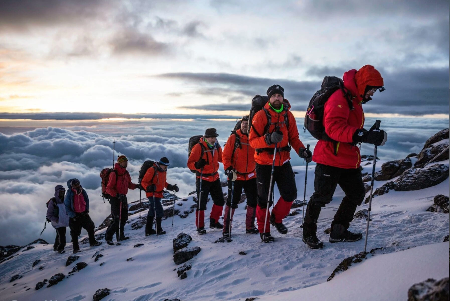 How do I communicate with my guide on Kilimanjaro?
