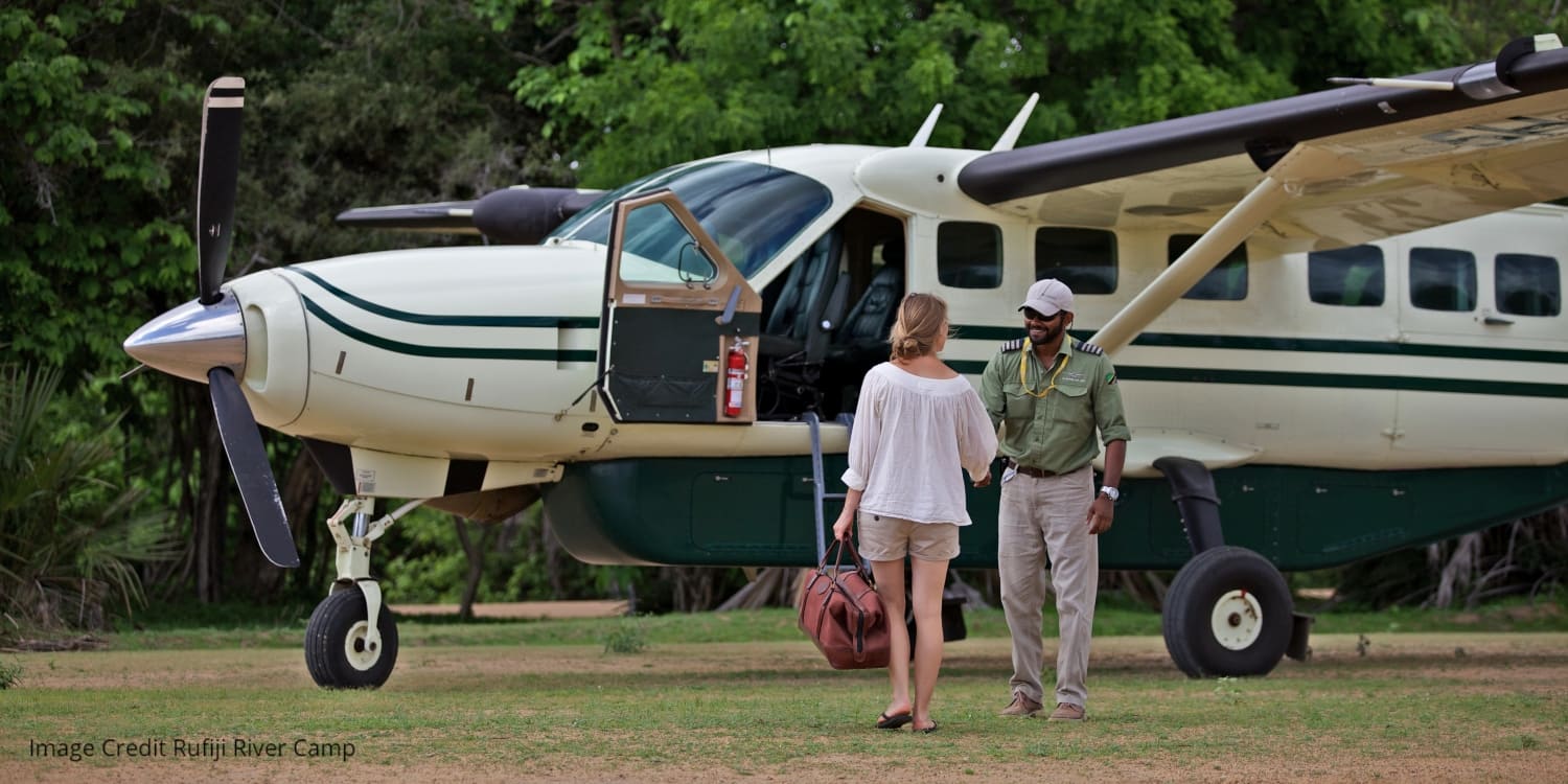 What are the closest airports to Nyerere National Park?
